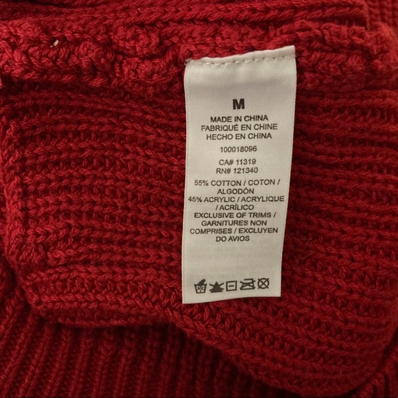 Dynamite red knitted crop top - Picture 4 of 5